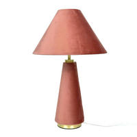 TISCHLAMPE - Rosa, Textil/Metall (30/30/47cm) - Relaxdays