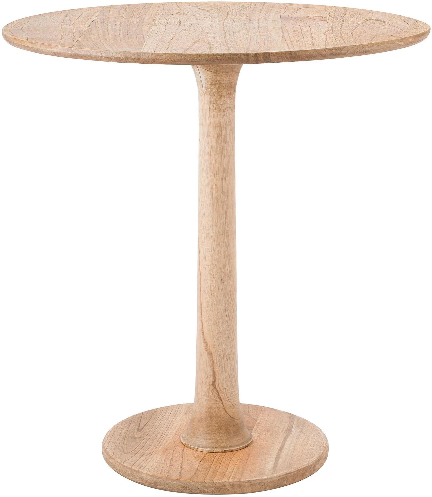 BEISTELLTISCH rund 70 cm Holz Natura - Eukalyptusholzfarben, Holz (70/70/77cm) - CLP