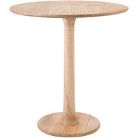 BEISTELLTISCH rund 70 cm Holz Natura - Eukalyptusholzfarben, Holz (70/70/77cm) - CLP