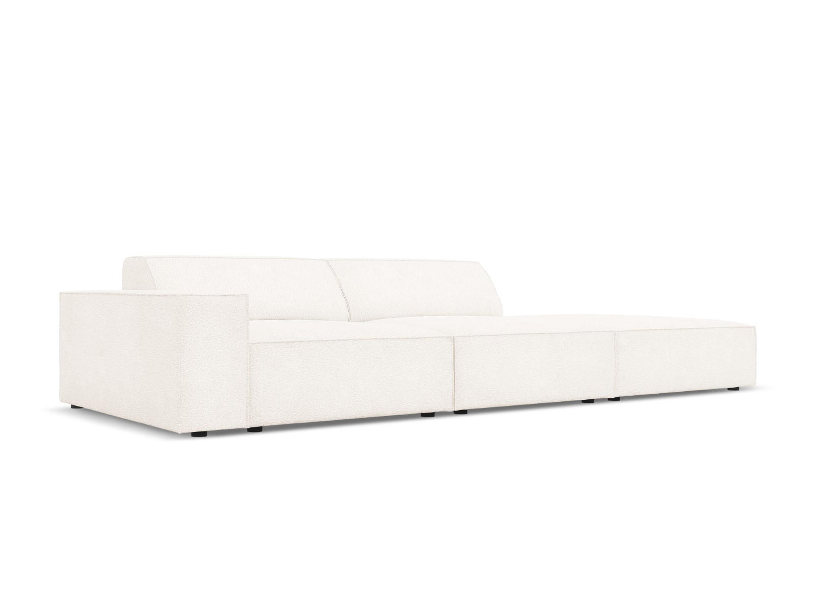 RECHTES-SOFA Jodie aus Boucle beige 3 Sitzplätze - Beige, Textil (102/70/262cm) - Micadoni