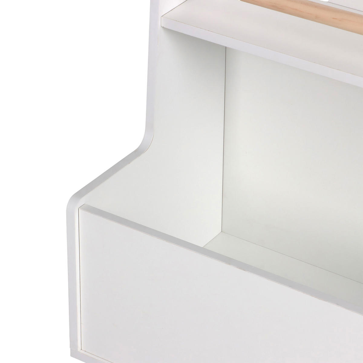 KINDERREGAL - Weiß, Holz/Holzwerkstoff (68/94/32cm) - Relaxdays