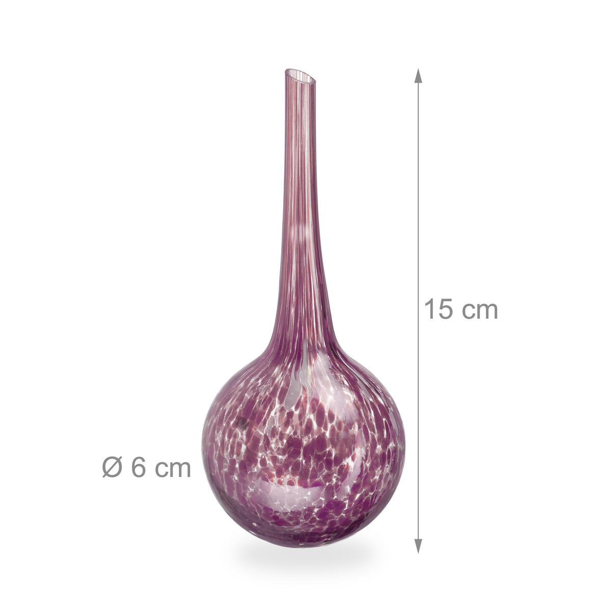 4XBEWÄSSERUNGSKUGEL - Lila, Glas (6/15/6cm) - Relaxdays