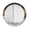 SPIEGEL Ø100 cm Rund mit Aufdruck - Goldfarben, Glas (100/100/0.4cm) - TULUP