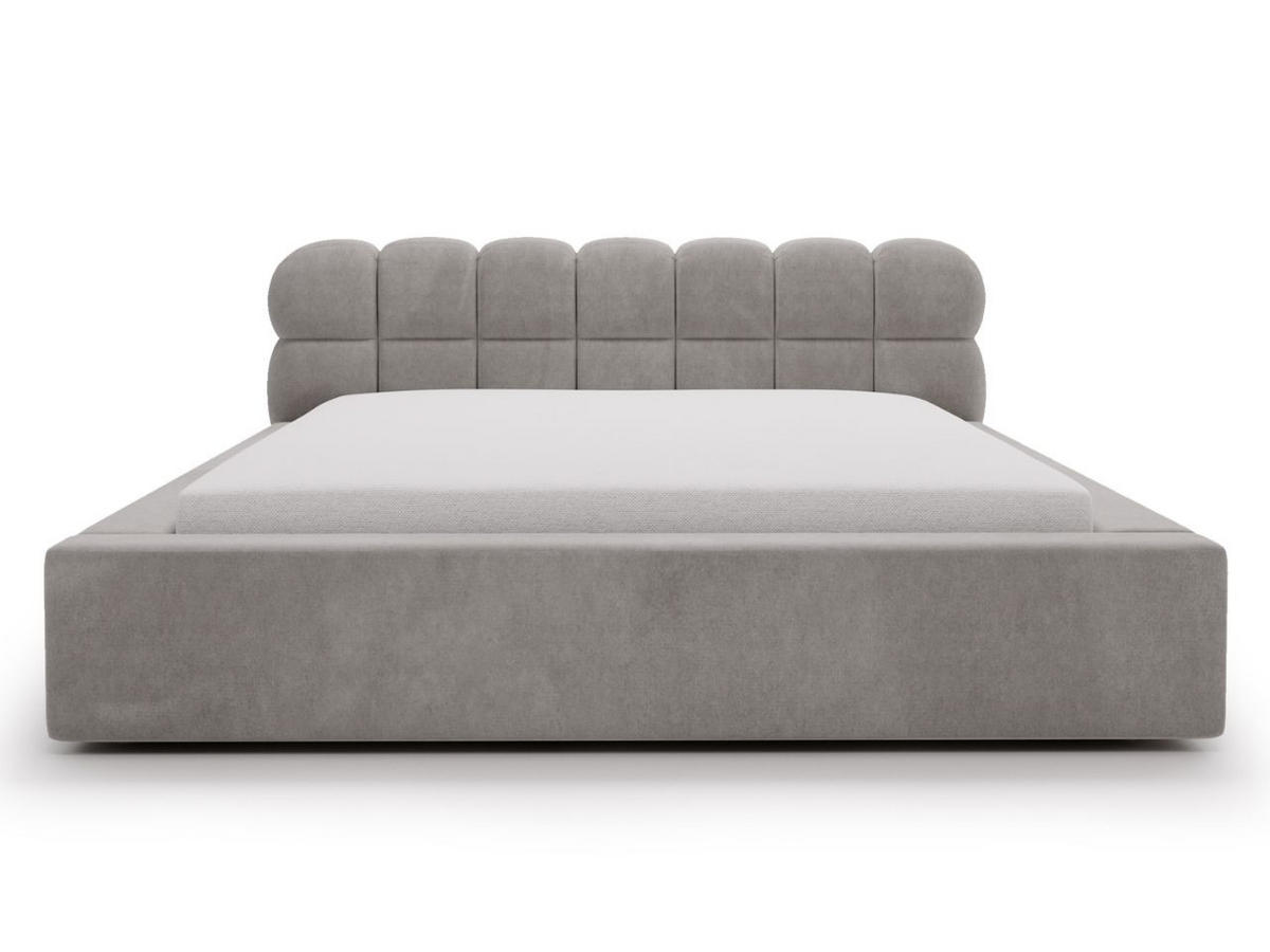 POLSTERBETT Plaza 160x200 Grau - Naturfarben/Grau, Holz/Kunststoff (160/200cm) - Graingold