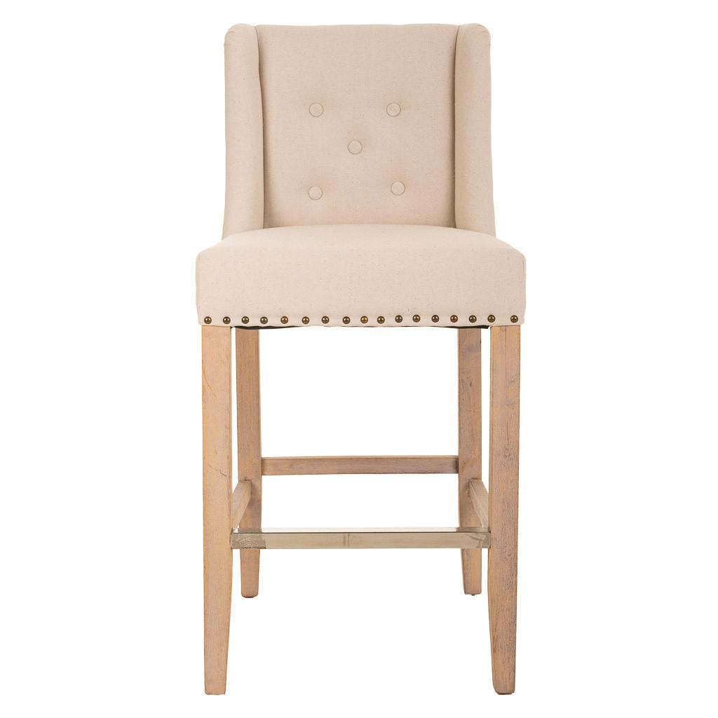 Thumbnail - Wanderlust Barhocker, Beige, Holz, 48x104x58 cm, Esszimmer, Barmöbel, Barhocker