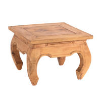 OPIUMTISCH MAHA 50 Mahagoni Massivholz 08 honigfarben gewachst - Honig, Holz (50/50/35cm) - DESIGN DELIGHTS