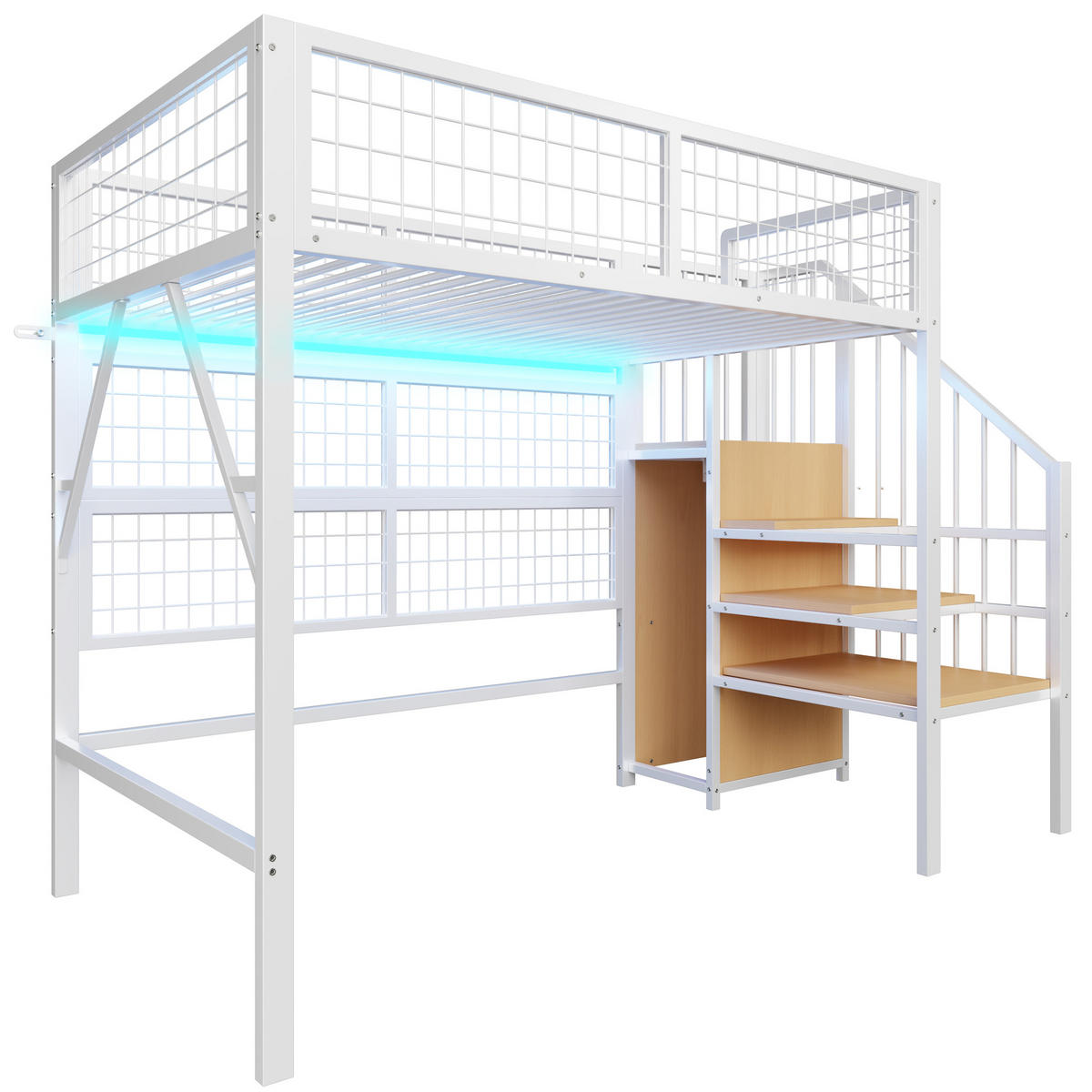 HOCHBETT Metall 90/200 cm Schwarz, Weiß - Weiß, Metall - Raumix