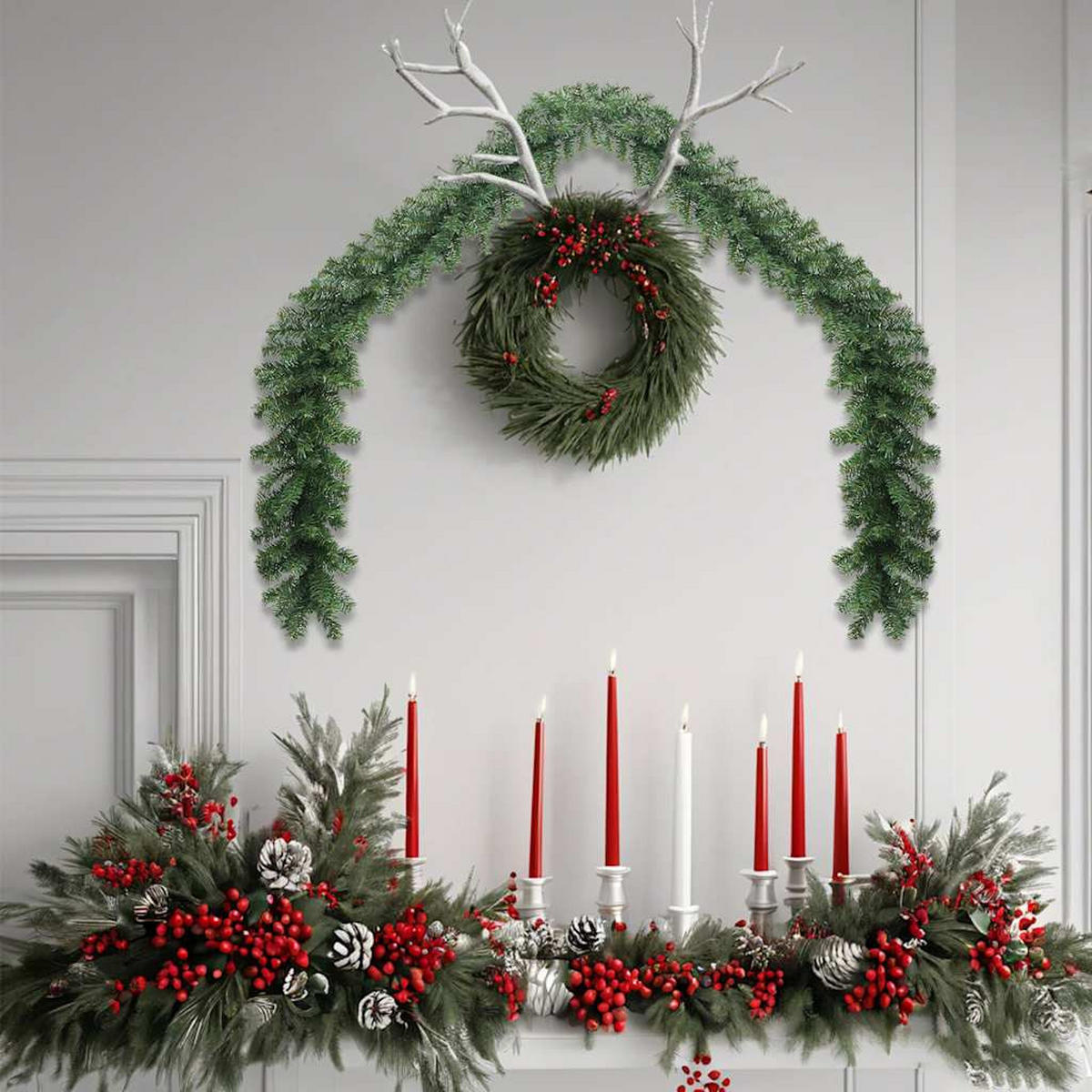 WEIHNACHTSGIRLANDE Pvc 20 M - Grün, Kunststoff (2000cm) - vidaXL