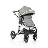 KINDERWAGEN Gala dunkelgrau Tragetasche Sportsitz umbaubar Wickeltasche Sitz umkehrbar - Silberfarben, Metall (95/70/110cm) - Moni