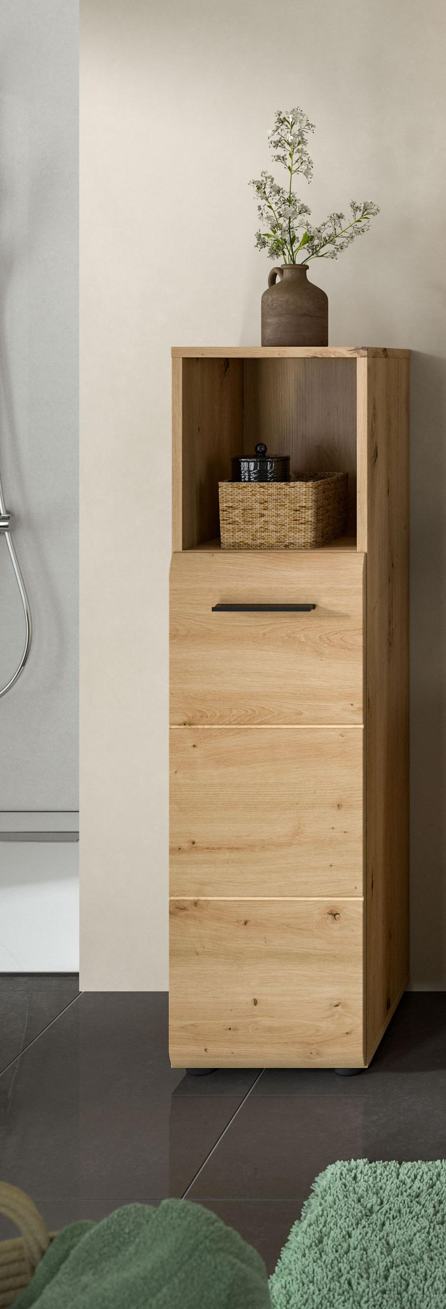 STANDSCHRANK hoch ICE (B/H/T: ca. 30/110/30 cm) in Artisan Oak Nachbildung/Artisan Oak Nachbildung - Eiche Artisan, Holz (30/110/30cm)