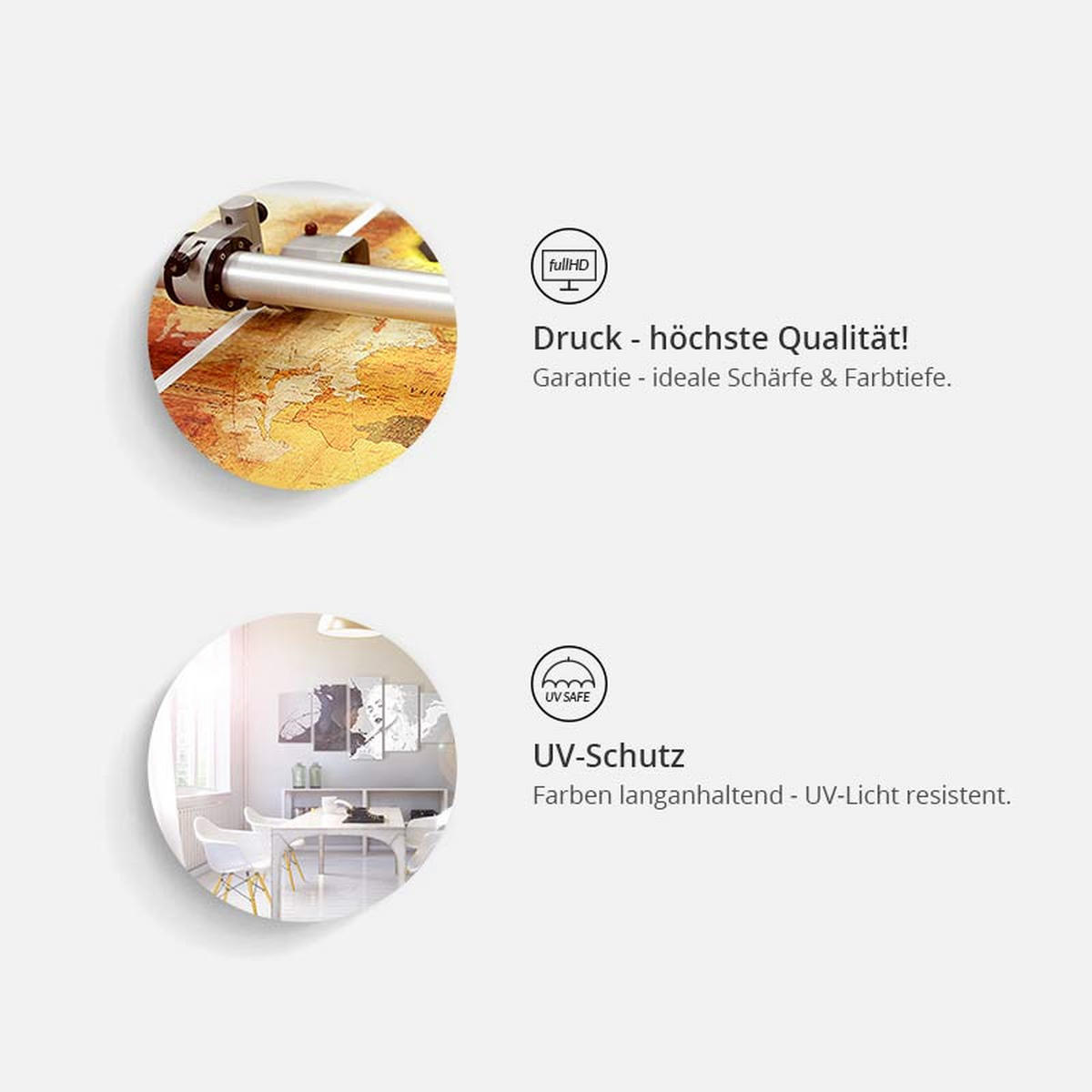 KUNSTDRUCK Braun 70/35 cm - Braun/Grau, Textil (70/35cm) - KUNSTLOFT