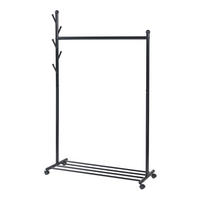 GARDEROBENSTÄNDER rollbar Snåsa - Schwarz, Metall (105/170/43cm) - [en.casa]