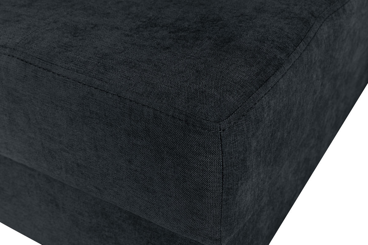 ECKSOFA mit Schlaffunktion Links Schwarz Chenille - 245x200 cm - Trevi - Schwarz, Holz/Holzwerkstoff (245/200cm) - Ravio
