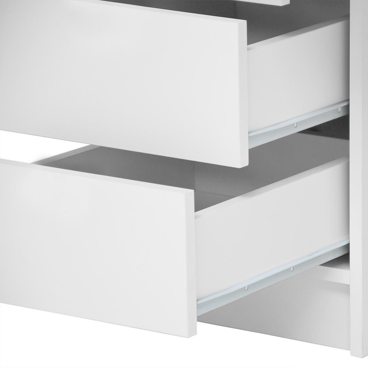 SCHREIBTISCH Malta mit 5 Schubladen, grifflos, Weiß - Weiß, Holzwerkstoff (57/120/75.5cm) - Beautysofa