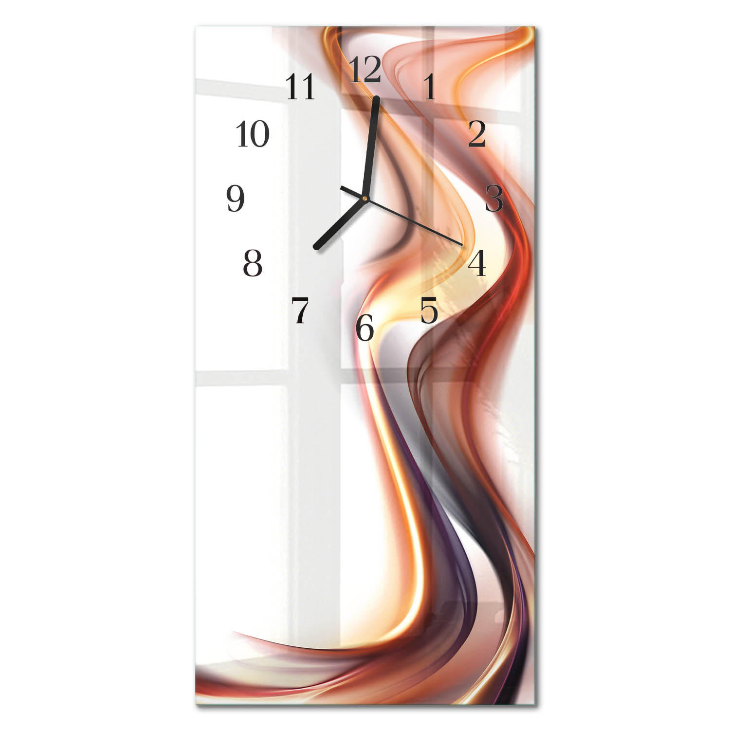 WANDUHR 60x30 cm - Blumenallee - Multicolor, Glas (30/60/0.4cm) - TULUP