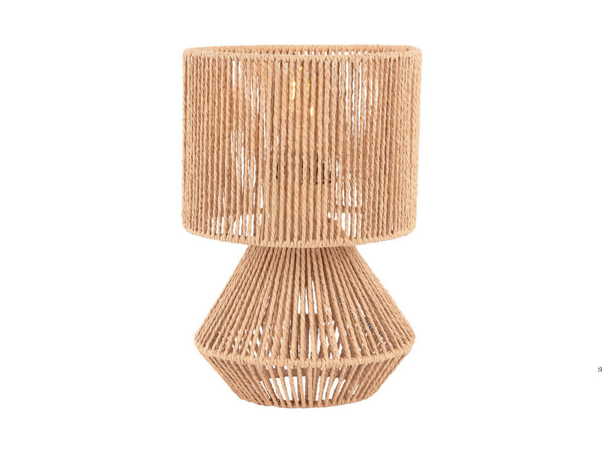 TISCHLAMPE Forma 20/20/30 cm - Naturfarben, Naturmaterialien (20/20/30cm) - Leitmotiv