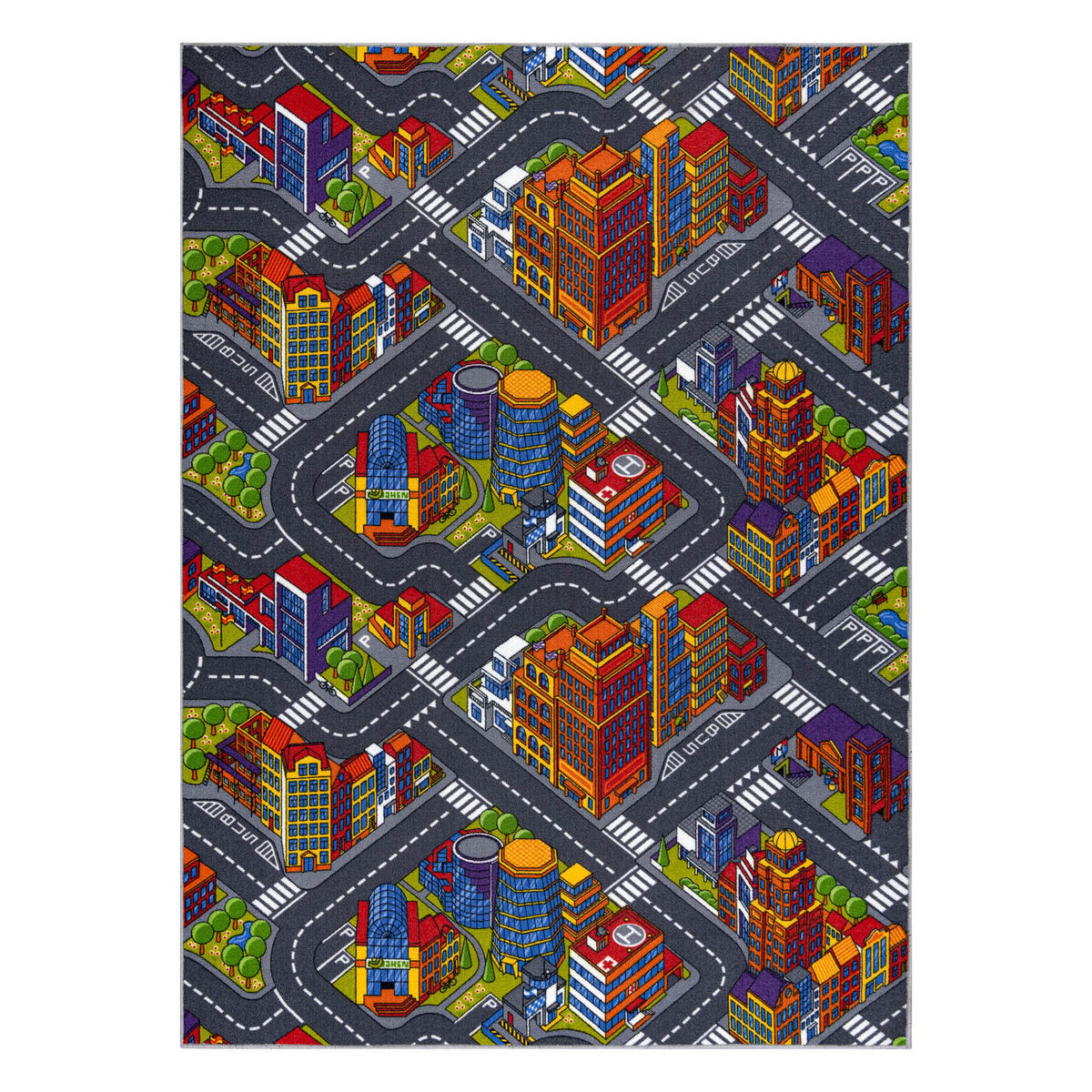 TEPPICH STRAßEN BIG 250/300 cm - Grau, Textil (250/300cm) - rugsX