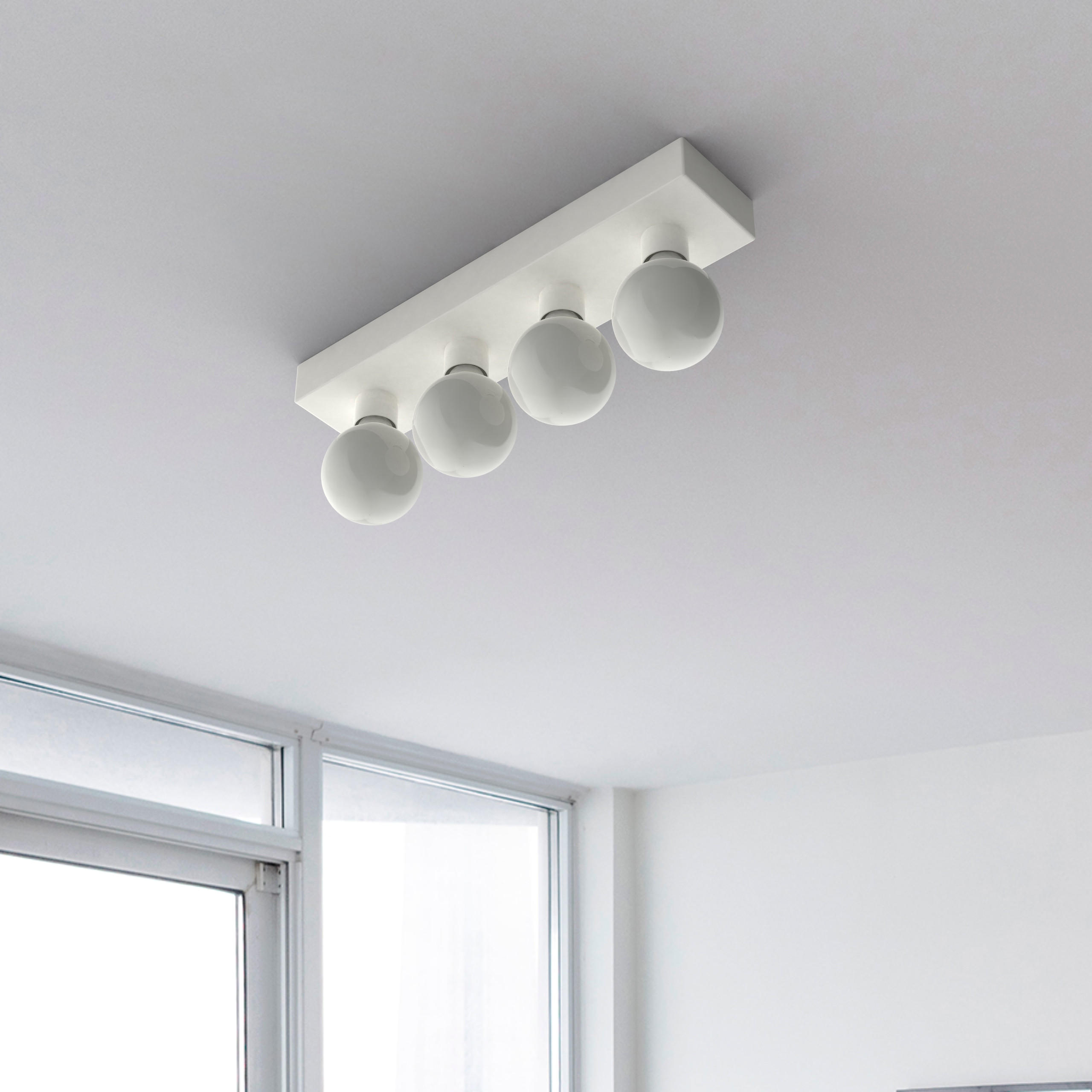 DECKENLEUCHTE - Weiß, Metall (10/45/7.5cm) - Lumicom