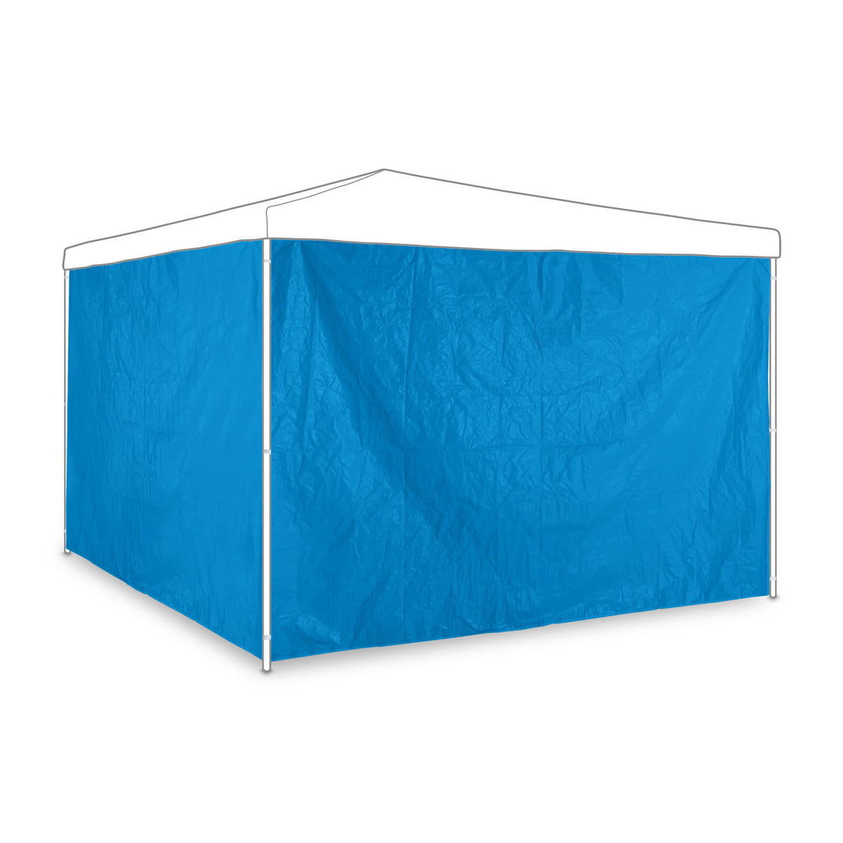 2XPAVILLON-SEITENTEILE - Blau, Kunststoff (300/200/0.1cm) - Relaxdays