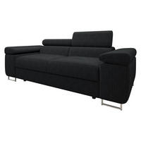 SOFA Torezio 2 Cord - Schwarz, Holz/Textil (198/90/102cm) - MIRJAN24