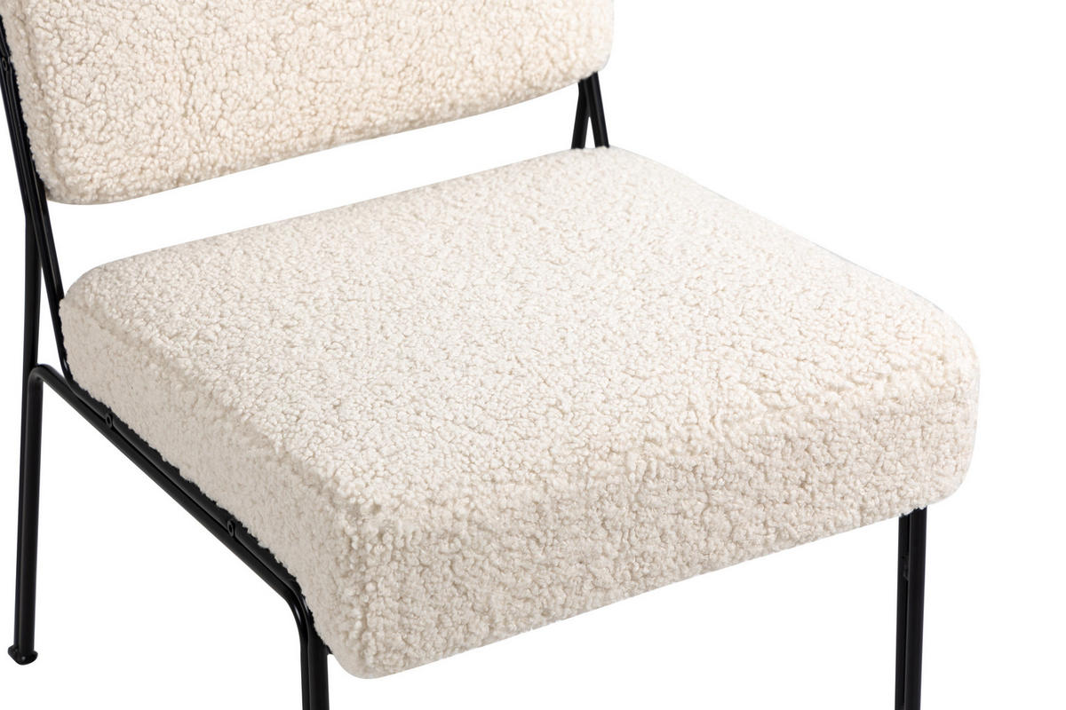 SESSEL Wolle Weiß - Weiß, Textil (51/80/69cm) - Nordlys