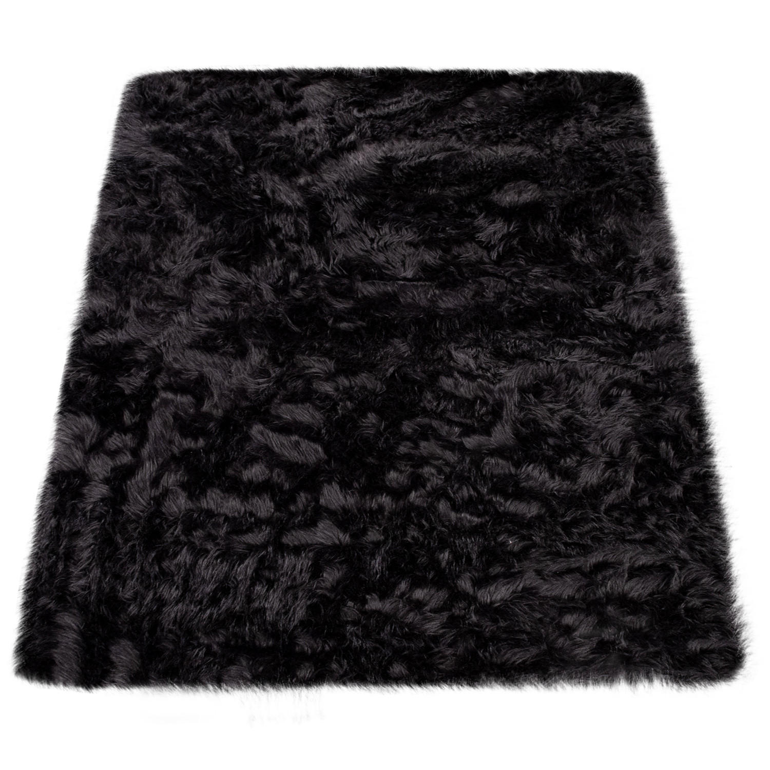 Paco Home Hochflorteppich Schwarz 40x60 cm