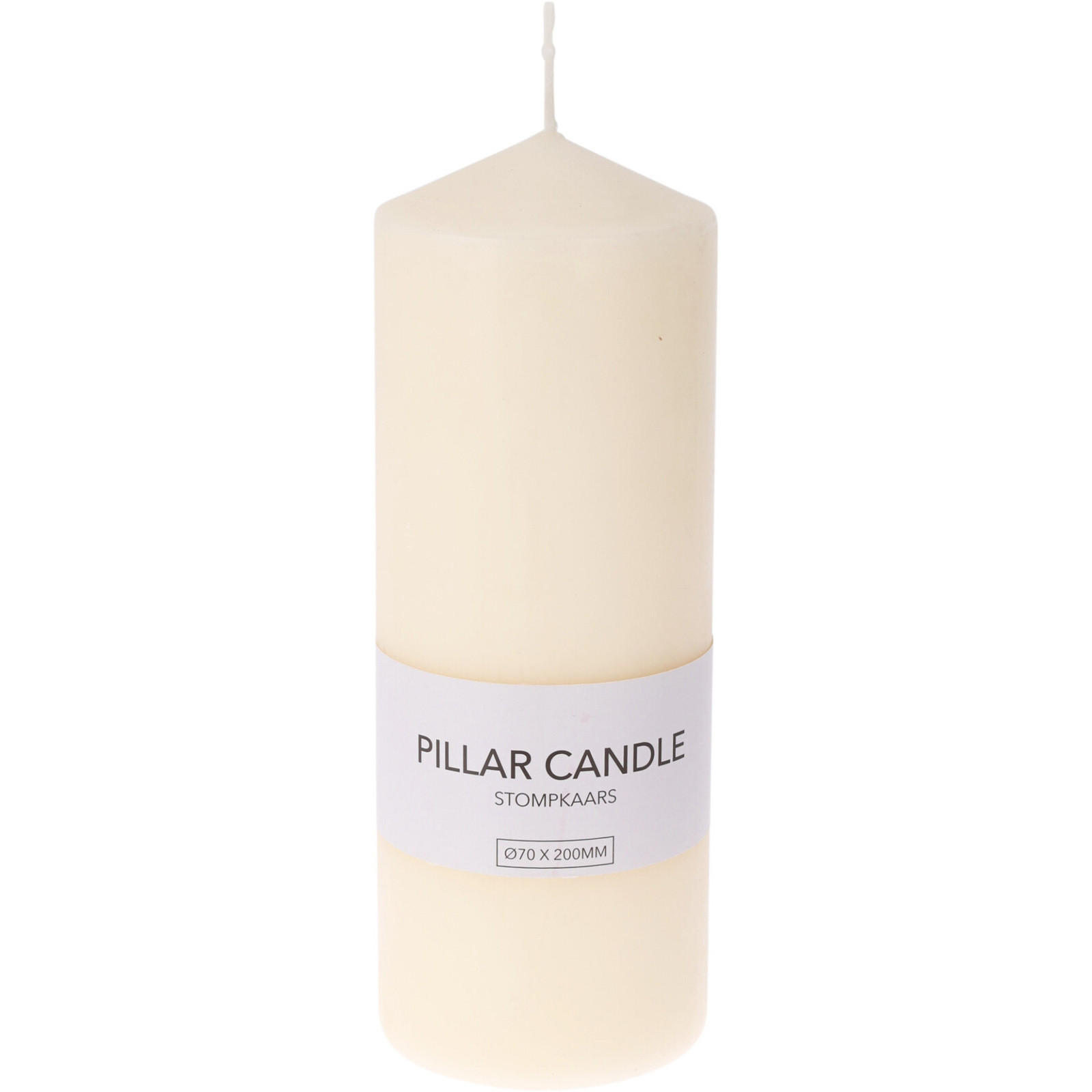 KERZE aus Paraffin 7/7/20 cm - Beige, Paraffin (7/20/7cm) - Home Styling Collection