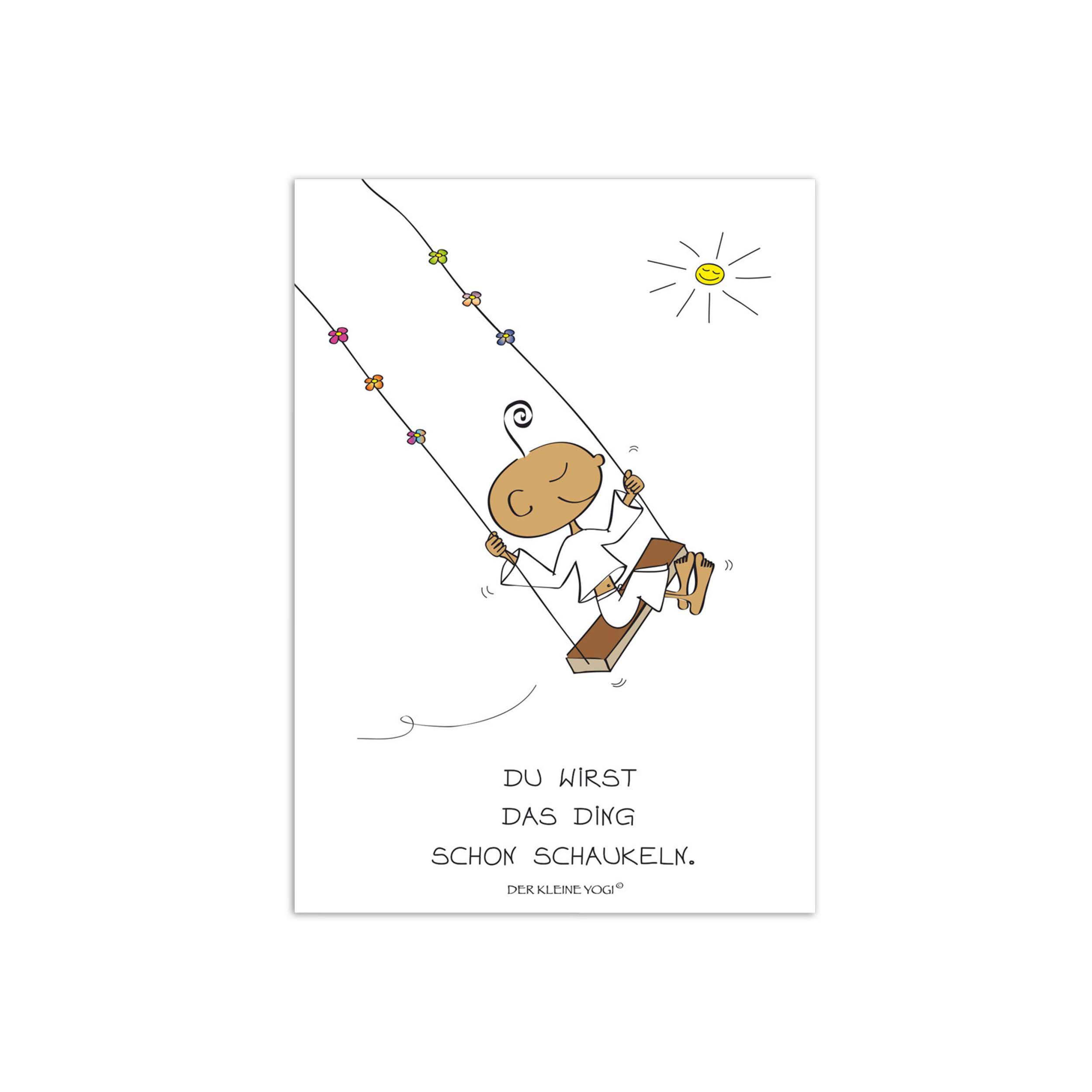 POSTKARTE Der Kleine Yogi Schaukeln, 10er Pack, Papier / Pappe, 10.5 cm x 15 cm - Multicolor, Papier (15/1cm) - Goebel