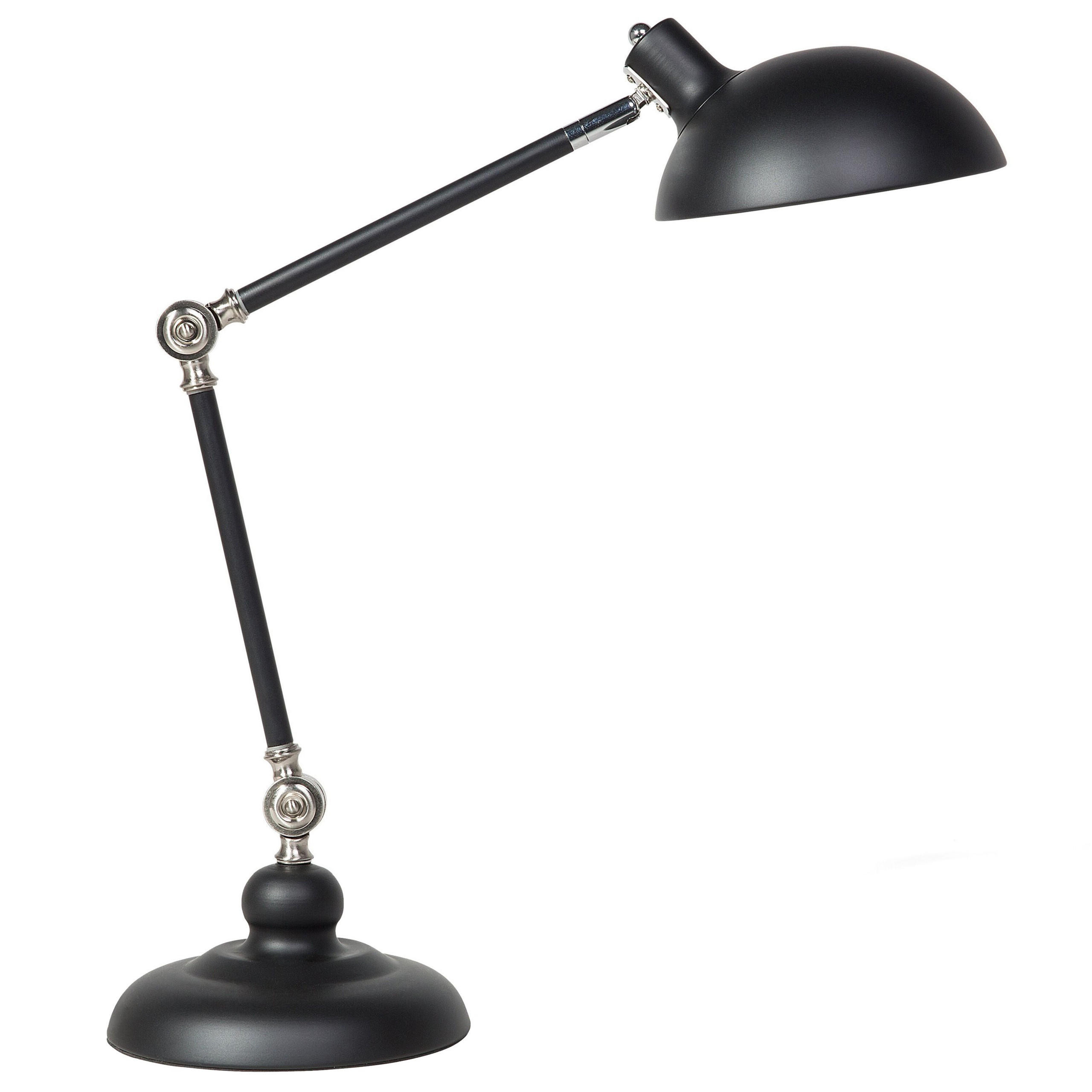 SCHREIBTISCHLAMPE Meramec 19/19/80 cm - Schwarz, Metall (19/19/80cm) - Beliani