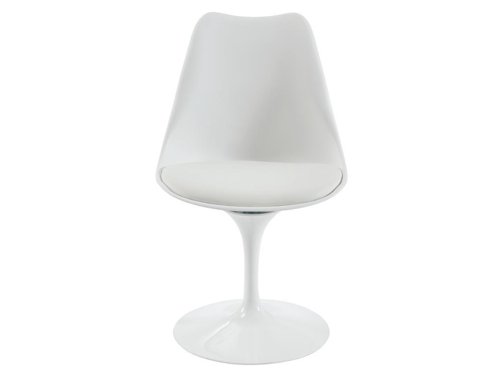 STUHL - Polypropylen & Metall - Weiß - XAFY - Weiß, Kunststoff (56.5/82/49cm) - Vente-Unique