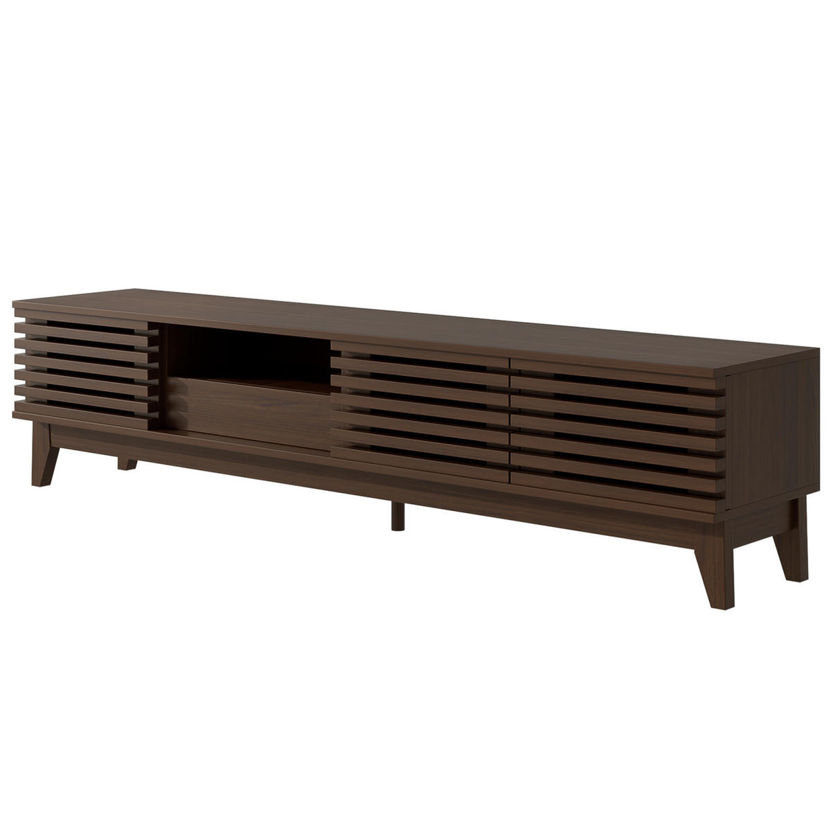 TV-LOWBOARD mit 3 Türen und 1 Schublade 170 cm Holzmaserung - Braun, Holzwerkstoff (35/40/170cm) - Beauniv