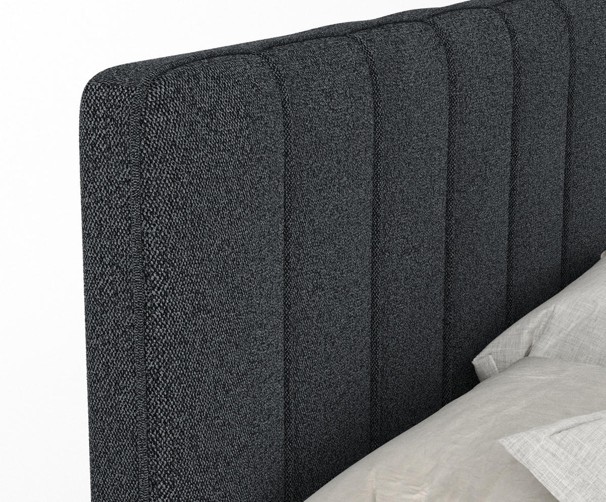 BOXSPRINGBETT Novara Schwarz 140/200 cm - Schwarz, Holz/Holzwerkstoff (140/200cm) - Maison de Reve