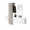 GARDEROBE Carlton Paneel in Sandgrau Hochglanz - Sandfarben, Holzwerkstoff (208/193/35cm) - Vladon