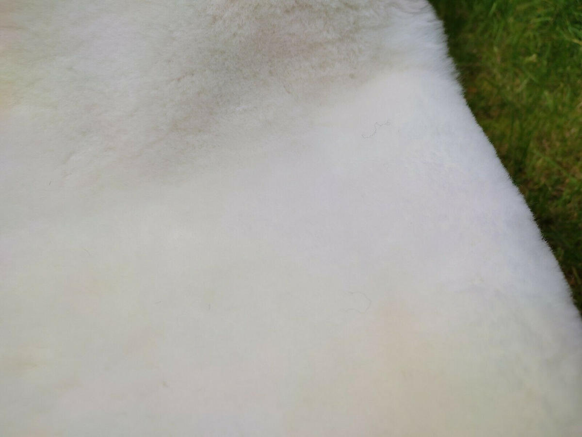 FELL Merino Schaffell Natur Weiß ca. 115 cm - Weiß, Fell (65/115cm) - Provellus