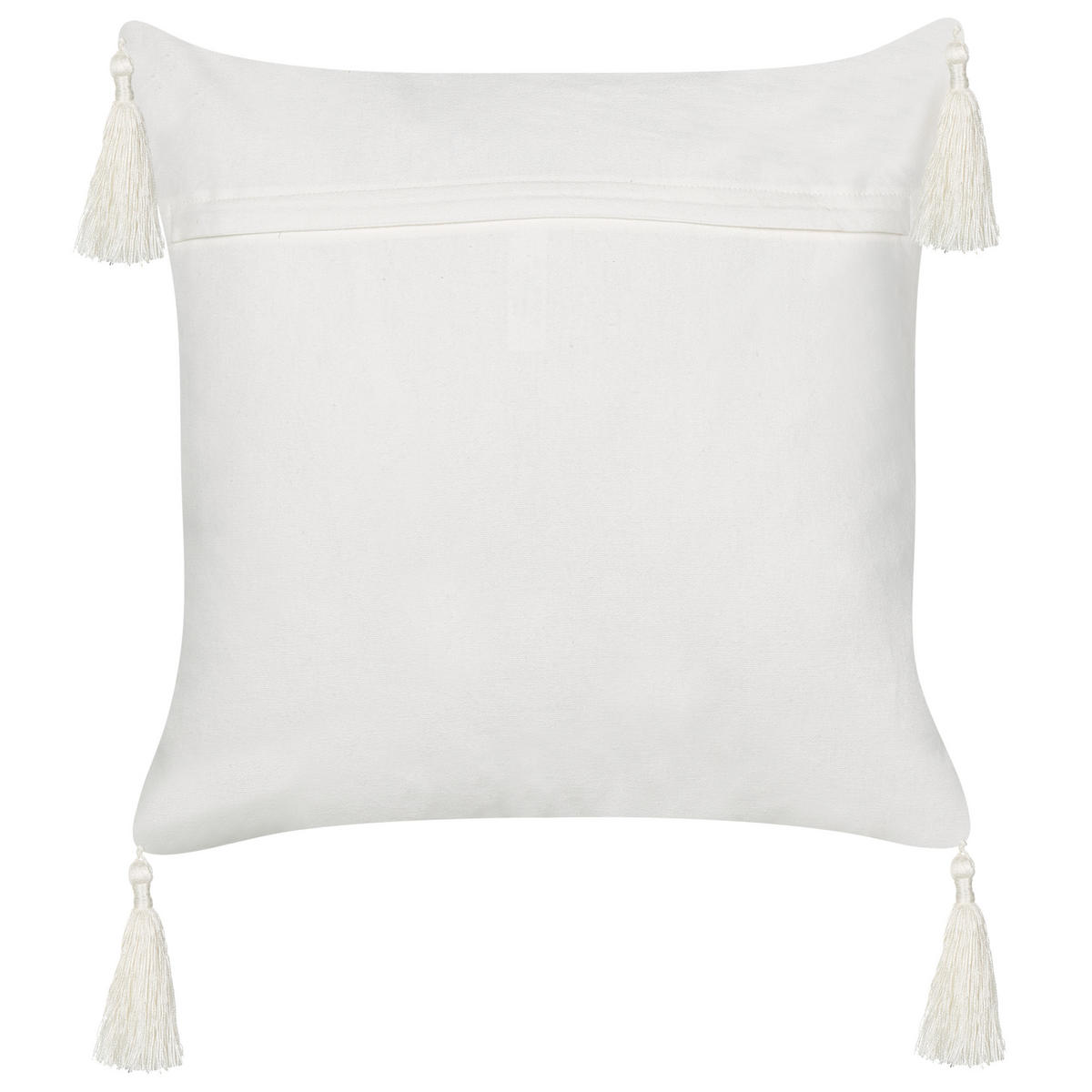 Dekokissen Beige 45/45 cm Melobesia - Pink/Beige, Naturmaterialen (45/45cm) - Beliani