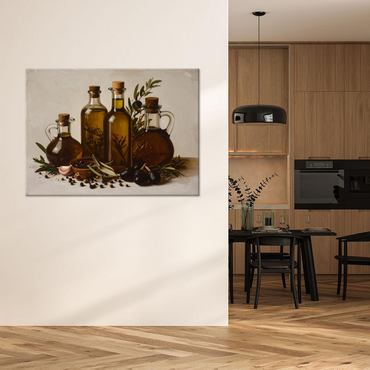 LEINWANDBILD Essen & Trinken 90x60cm - Braun, Textil (90/60cm) - Feeby