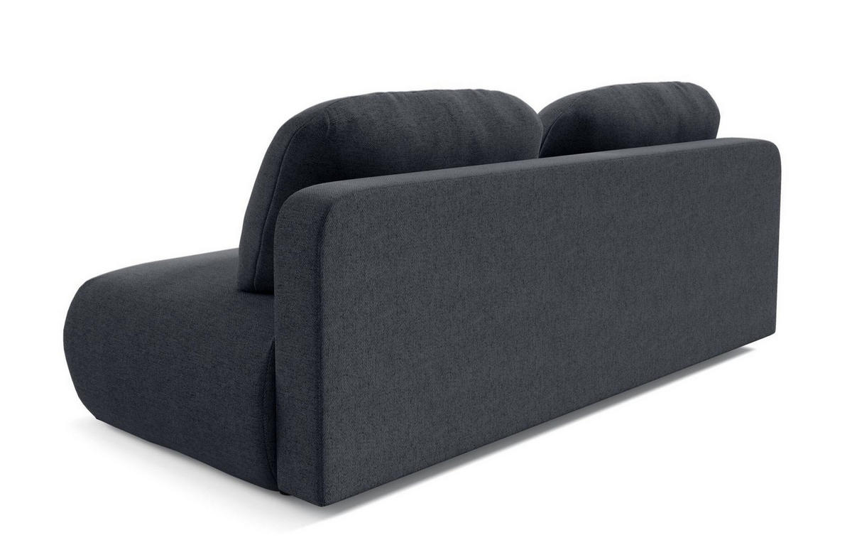 SCHLAFSOFA OTO, Sofa mit Schlaffunktion und Bettkasten, Farbe: Dunkelgrau, Velourstoff - Dunkelgrau, Textil (206/90/92cm) - Sepro Meble