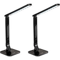 SCHREIBTISCHLAMPE ,inklusive USB-Anschluss,schwarz - Schwarz, Kunststoff (46/2.1/18cm) - tectake