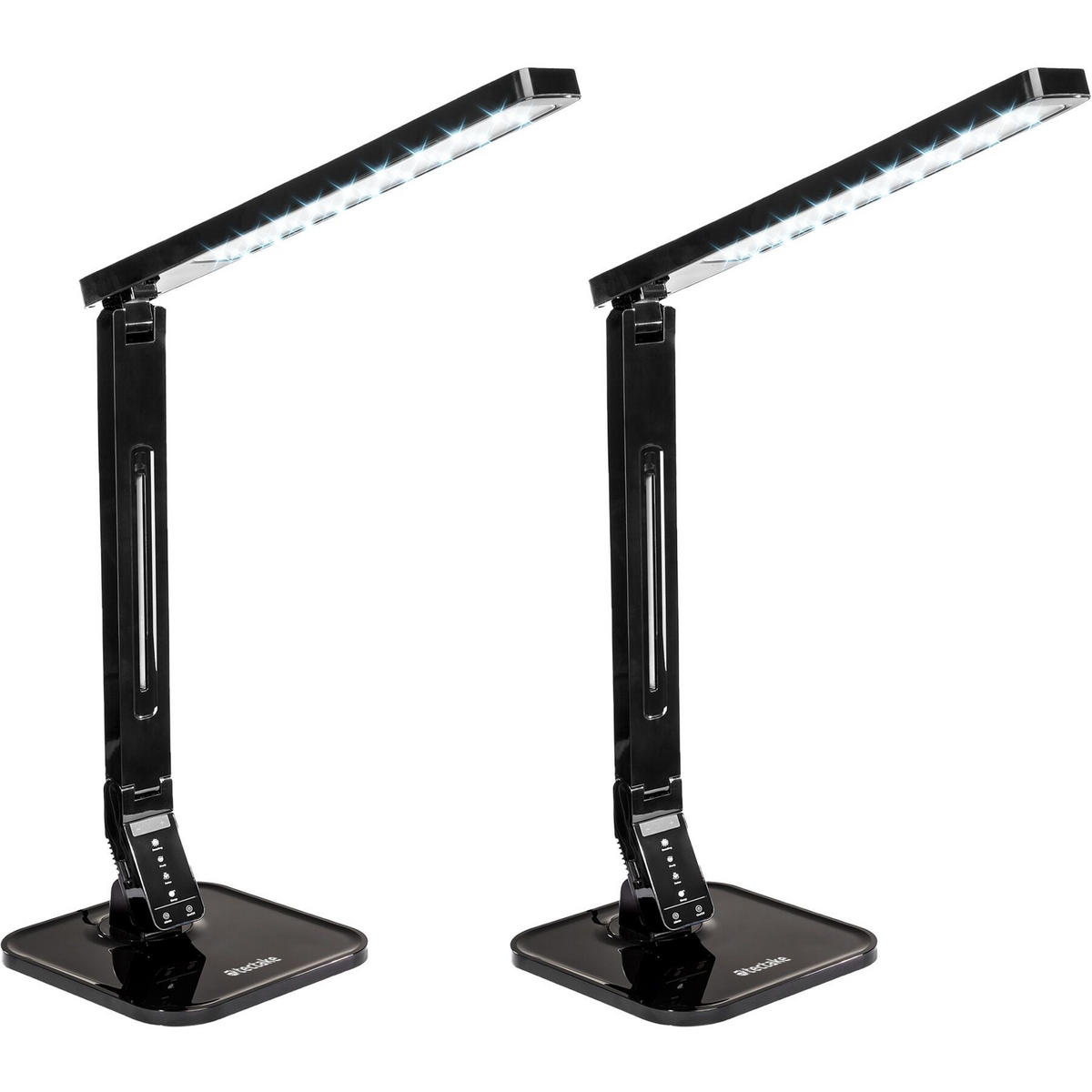 SCHREIBTISCHLAMPE ,inklusive USB-Anschluss,schwarz - Schwarz, Kunststoff (46/2.1/18cm) - tectake