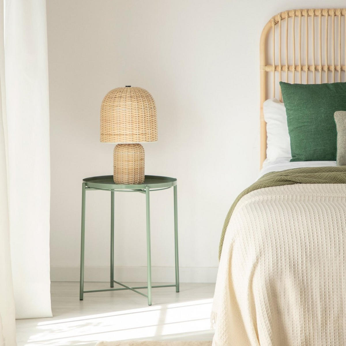 BEISTELLTISCH Maika Grün 42 cm x 52 cm 2er-Set - Grün, Metall (42/42/52cm) - Klast Home