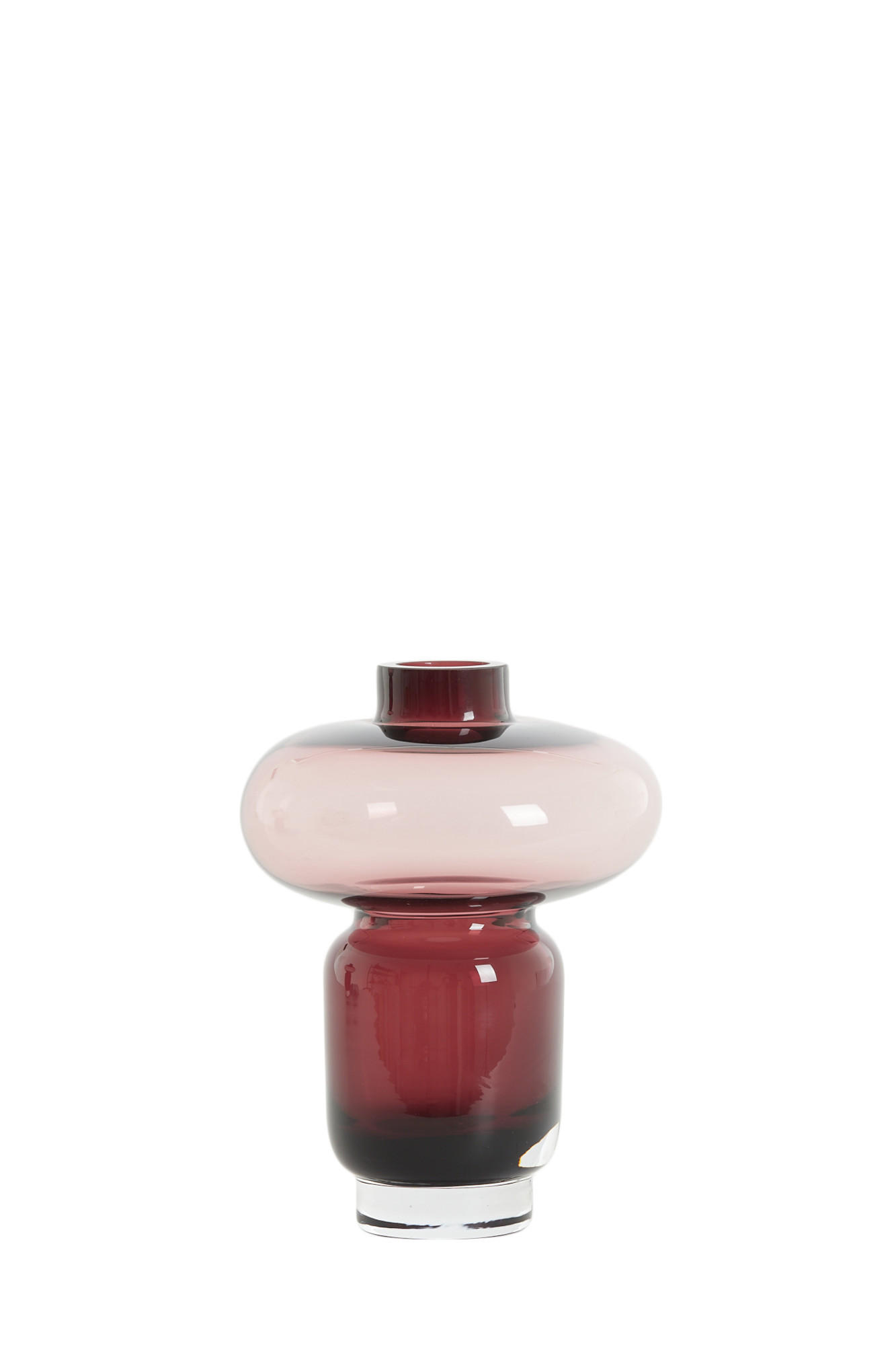 VASE Rynx Violett Ø14,5/19 cm - Lila, Glas (14.5/19cm) - Light & Living