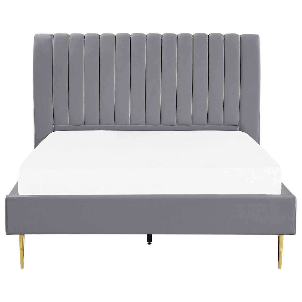 POLSTERBETT 140/200cm Grau Marville - Grau, Textil (140/200cm) - Beliani