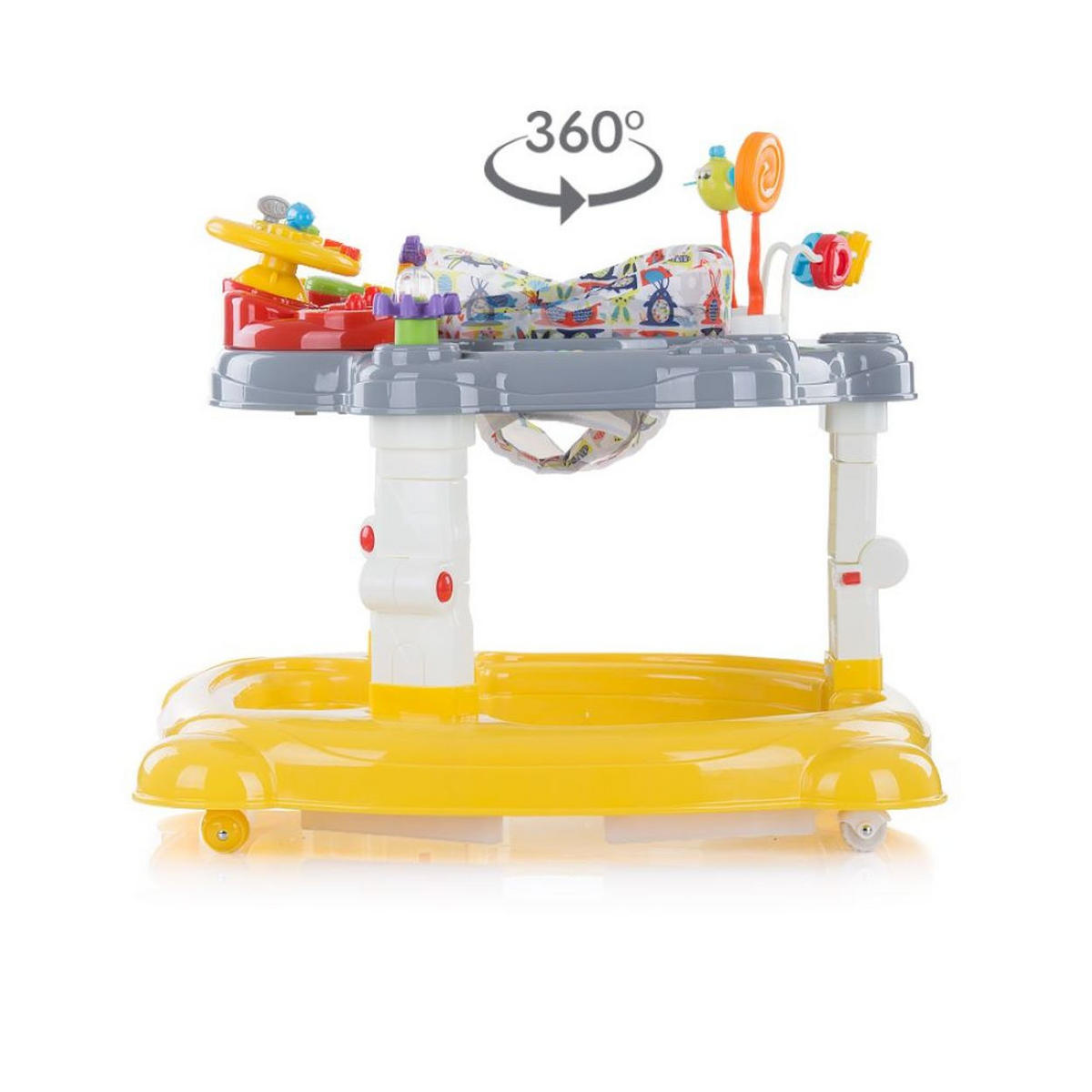 LAUFHILFE 4 in 1 Joya Lux gelb Hopser, Wippe, Activitycenter, Stopper - Gelb, Kunststoff (71/62/75cm) - Chipolino