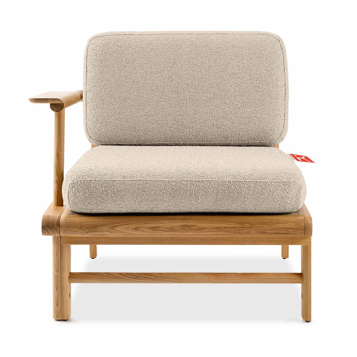 GARTENSOFA ATREDA 2-Sitzer, mit Ablage - Creme, Holz/Textil (175/74/80cm) - KONSIMO®