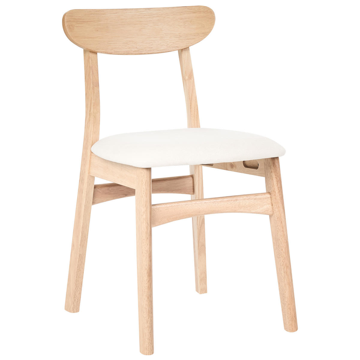 ESSZIMMERSTUHL 2er Set Holz Hellbraun/Hellbeige Doyle - Hellbraun, Holz (45/78/50cm) - Beliani