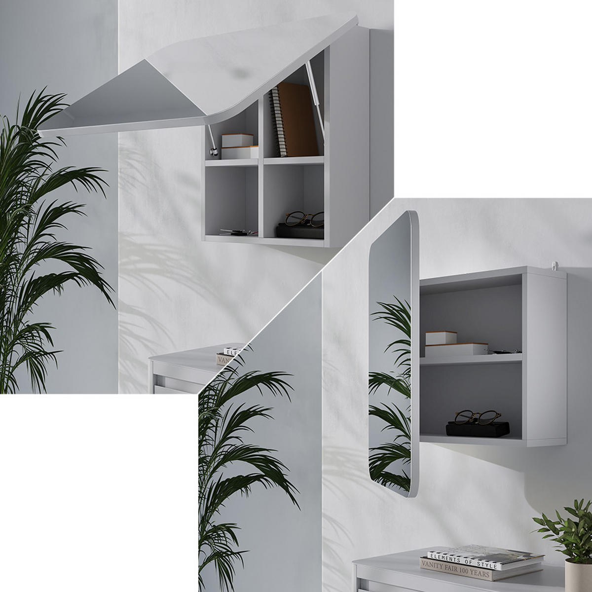 KOUPELNOVÁ ZRCADLOVÁ SKŘÍŇKA Zino Bílá - bílá, kompozitní dřevo (60/50/17.4cm) - Vicco