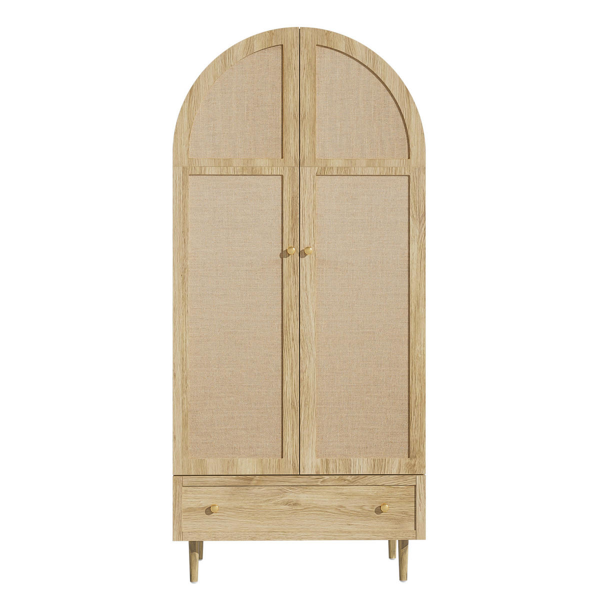 KLEIDERSCHRANK 79/175/50 cm Oak aus MDF mit Schubladen - Nussbaumfarben, Holzwerkstoff (50/175/79cm) - OKMYHOME
