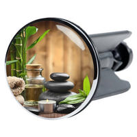 WASCHBECKENSTÖPSEL Spa - Braun, Kunststoff/Metall (4/7/7cm) - Sanilo