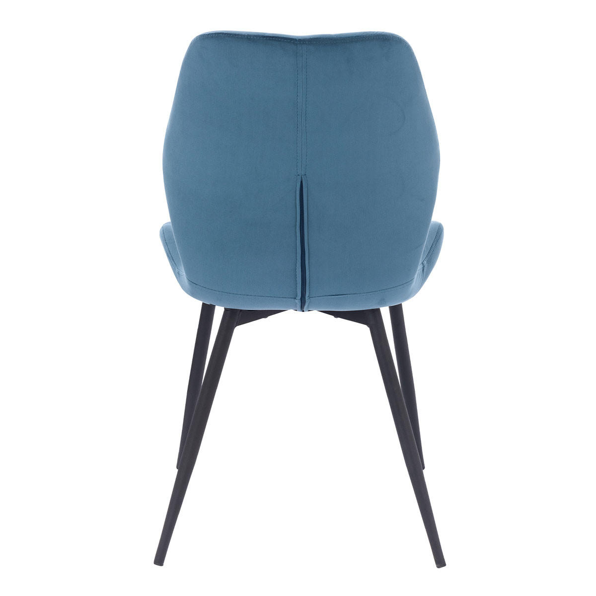 ESSZIMMERSTUHL JAMIE Samt Blau - Blau/Schwarz, Textil (47/84/48cm) - SVITA