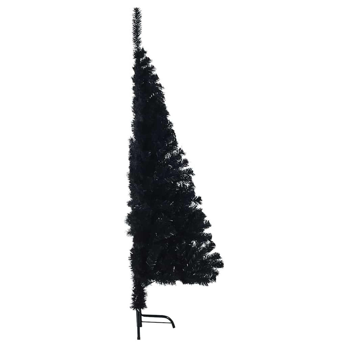 WEIHNACHTSBAUM Künstlicher Vorbeleuchteter Haltbar 95/95/150 cm Schwarz PVC - Schwarz, Kunststoff (150cm) - vidaXL